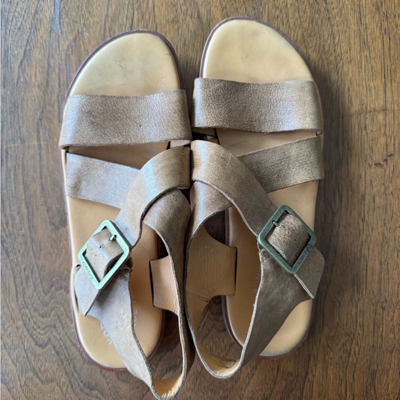 Kork-Ease Shoes - Kork-Ease Brown Leather Sandals with Buckles